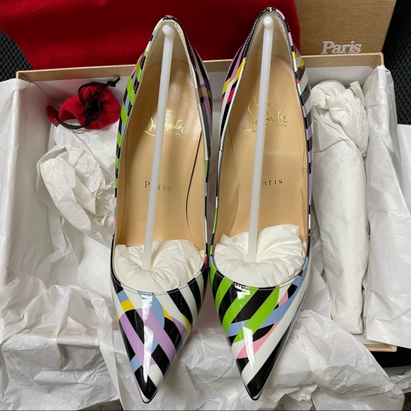 NWT❤️Christian Louboutin❤️So Kate 120 Cinestripes Patent - Picture 3 of 5